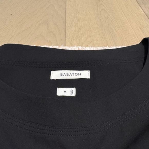 Aritzia Babaton Albin Black Belted Short Sleeve Pocket Dress - Picture 5 of 6